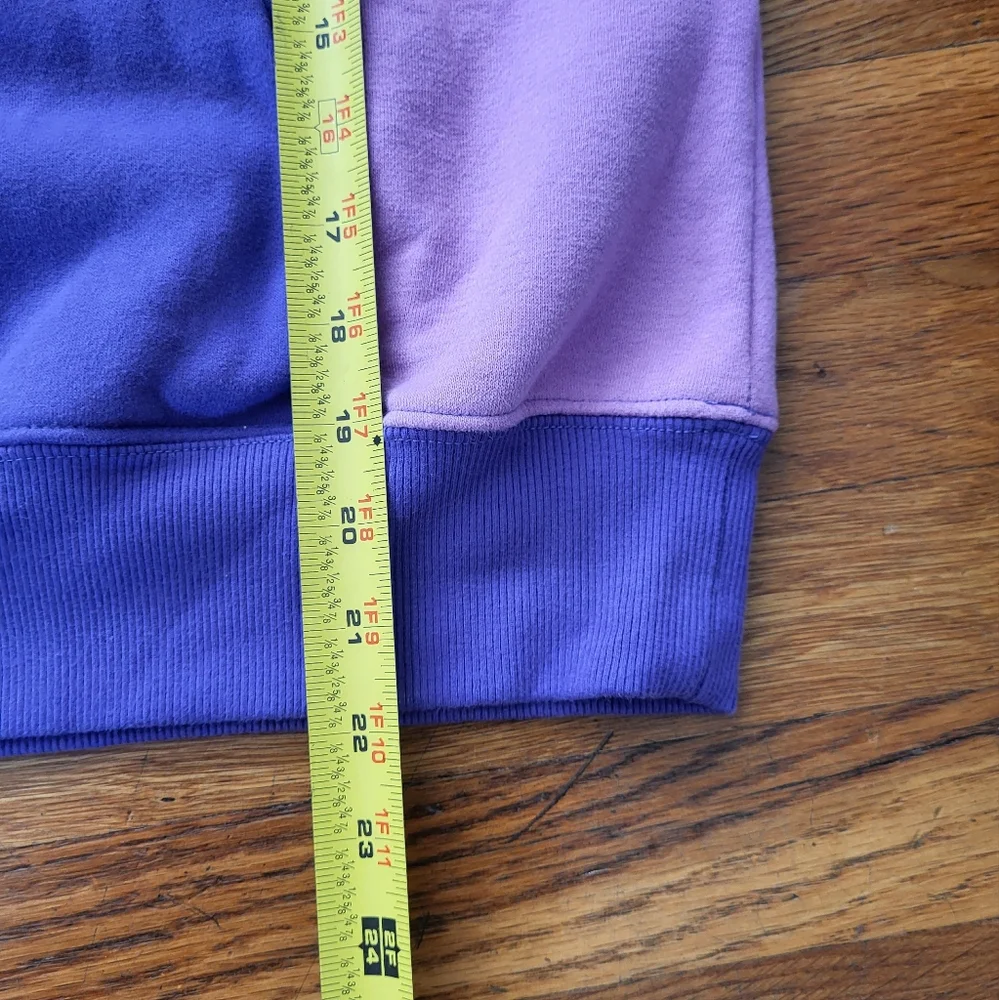 Fabletics Forever Fleece Hoodie Sweatshirt Cozy Medium Purple Athleisure Pocket - Picture 12 of 12